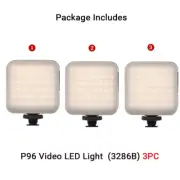 P96 LED Video Light Mini LED Camera Lights 2200Mah 6500K Zoom Photo Video Lighti
