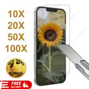 Lot Bulk Tempered Glass Screen Protector For iPhone 15 14 13 12 11 Pro Max XR 8