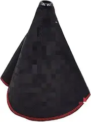 Gear Shift Knob Canvas Ultra Fabric Shift Knob Cover Racing Shift Boot with Red Stitching(D)