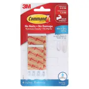 Command™ Medium / Large White Adhesive Wet Area Refill Strips - 6 Pack