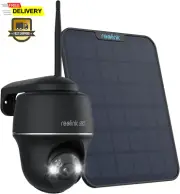 REOLINK 4K Solar Security Cameras Wireless Outdoor, 360° Pan Tilt, 8MP Color Nig
