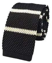 Knit Ties for Men Vintage Business Smart Casual 2" Skinny Stripe Knit Tie