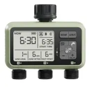 3 Zone Water Timer, Sprinkler Timer 3 Outlet for Garden Hose, Programmable Au...