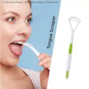 1x Plastic Tongue Scraper Cleaning Oral Care Fresh Breath Remove Coating GREEN