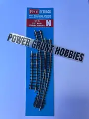 Peco ST-45 N Scale Left Hand Curved Turnout