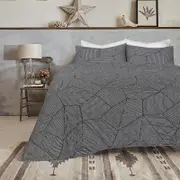 Amsons Pure Cotton Queen Bedspread Set with extra Standard Pillowcases - Ariana Carbon