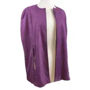New Anthropologie Andersen & Lauth Faux Suede Cape Capelet Purple Size OS