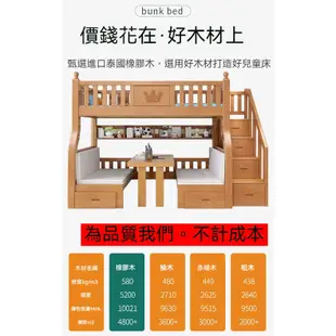 工廠店/實拍圖/加厚实木兒童床/床架/單人床架/雙人床架/上下舖 /雙層床/梯櫃床/木床/收納床架 兒童書桌床組高低床子