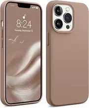 AOTESIER Magnetic for iPhone 13 Pro Phone Case, [Compatible with MagSafe][Military Shockproof Protection] Silicone Case with Soft Microfiber Lining, Camera & Screen Protection 6.1 inch, Light Brown