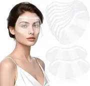 JIYIN 50 Pcs Disposable Shower Face Eye Shield After Surgery, Clear Plastic Eye Shield for Showering, Haircut Hairspray, Face Shields Shower Visor for Salon Supplies Eyelash Extensions Aftercare