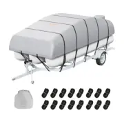 Pontoon Boat Cover 800D Waterproof 19 to 20 Feet Heavy Duty with Storage Bag