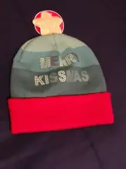 Funny Beanie hat Merry Kissmas Green Red And Star Yellow... Led Lights