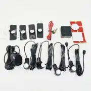 4Pcs Car Parking System Assist Distance Flat Sensors Reverse Radar Alarm Sound (for: Peugeot)