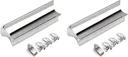 Justivana 2X Stainless Steel Guitar Slide Tone Bar for Dobro, Lap Steel Guitar,Hawaiian Guitar, Electric Guitar Accessories,Silver