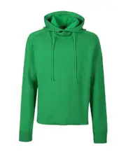Logo hooded pullover S Green