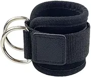 Adjustable Ankle Strap with Double D-Rings and Neoprene Support Ankle Straps for Cable Machines for Kickbacks, Workouts, Leg Extensions, Curls, and Hip Abductors for Men and Women