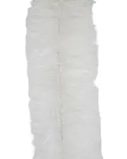 100m WHITE Christmas Tinsel 100mm wide
