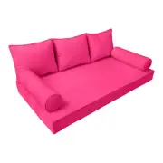 |SLIPCOVER ONLY|S3 Daybed Mattress Bolster Backrest Covers Piped Trim Twin AD110
