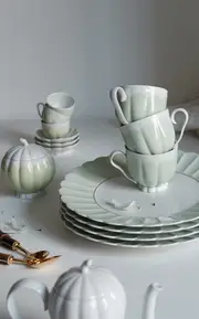 [Giambattista Valli Home] Porcelain Coffee Cup and Saucer Set