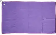 Microfiber Golf Towel with Carabiner Hook Absorbent Cleaning Towel in Black Blue and Purple (Purple)