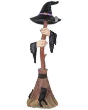 National Tree Company 48in Halloween Witch's Broom with Arms