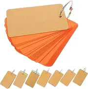 Toyvian 50 Sheets Flashcards Note Pad Binder Ring DIY Craft Blank Cards for Students Office