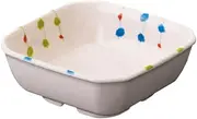 Three Line M-124EA Square Small Bowl, Beads, 4.9 fl oz (140 cc), Made in Japan