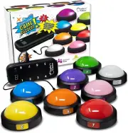 8 Player Light Up Game Buzzer System | Master Display Shows The Winner | Grea...
