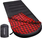 0 Degree Sleeping Bag 100% Cotton Flannel for Adults Camping Big Tall Man XXL