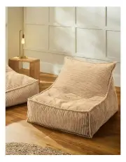 [Cadence & Co.] Wilde Ribbed Luxe Fleece Beanbag Lounge Cover in Natural Fawn
