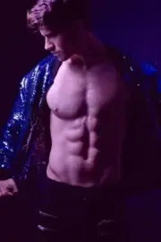 [M475] Handsome Man Cute Model Showing Off Body Male Physique Photography