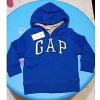 在飛比找蝦皮購物優惠-全新 GAP 幼童 Logo仿羊羔絨 連帽閒外套 尺寸4Y 