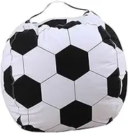 KICHOUSE Soccer Bean Bag Chair Cover Plush Toy Storage Bag Inch No Filler Boys and Girls Stuffed Animal Holder Toy Organizer