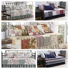 Chezmoi Collection 5-Piece Pre-Washed Cotton Patchwork Daybed Cover Coverlet Set