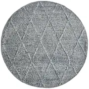 OmbreWool Coast Diamond Spotted Grey Round Rug