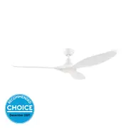 Noosa DC Ceiling Fan 60" With LED Light Matt White - 202973