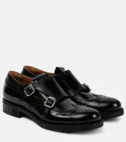 [Miu Miu] Miu Miu x Church's brushed leather monk strap brogues AU 10 black