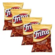 Fritos CHILI CHEESE Corn Chips, 9.25 Oz. (Pack of 4) Frito Lay Snacks