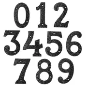Modern Country 4 Inch Iron House Number for Address Plaque, Mailbox, and Metal