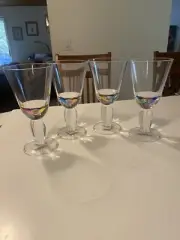 NEW MERRITT DIAMOND RAINBOW 12OZ ACRYLIC WINE GLASS Set Of 4 (8 Available)