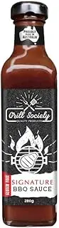 Grill Society Signature BBQ Sauce, 280g – Classic BBQ Sauce for Burgers & Bangers, With Apple Cider Vinegar, Brown Sugar & Tomato, Bold Flavour, Gluten-Free, No Artificial Colours or Flavours
