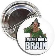 [Generic] Funny President Joe Biden I Wish I Had A Brain Political Campaign Button Badge Pin, Made in The USA, TRUMP 2024 No More Bullshit, Never Surrender, ULTRA MAGA, Metal, metal