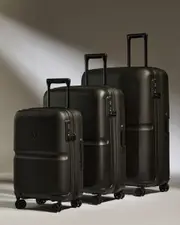 [Antler] Expandable Carry-on Luggage Set in Black - Single Stripe