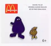 Grimace & Fry Kid Exclusive Limited-Edition McDonald's Loungefly Enamel Pin Set