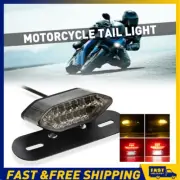 Motorcycle Side Mount Tail Light Number Plate Bracket Rear Univerasl Waterproof