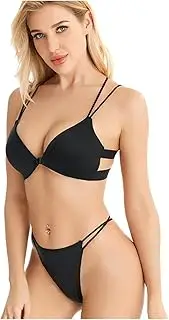[Generic] Underwear Women's Underwear Sexy Bra Set Back Cross Strap Spaghetti Bra