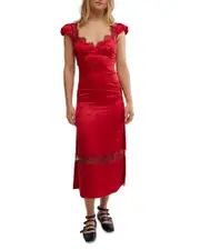 Free People Foolish Heart Midi Dress XS
