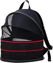Backpack Transport Dog Transport, Stretch and Comfortable with pet Window, Foldable House for Small Dog or cat for Travel, car (Black)