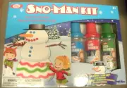 New, IDEAL SNO-MAN KIT Snow Man Decorating Kit - Hat - Nose -Buttons -Markers