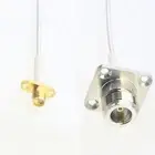 N jack 1" Flange to RP-SMA female 2-holes RG405 Flexible Semi-Rigid Jumper 4~40"